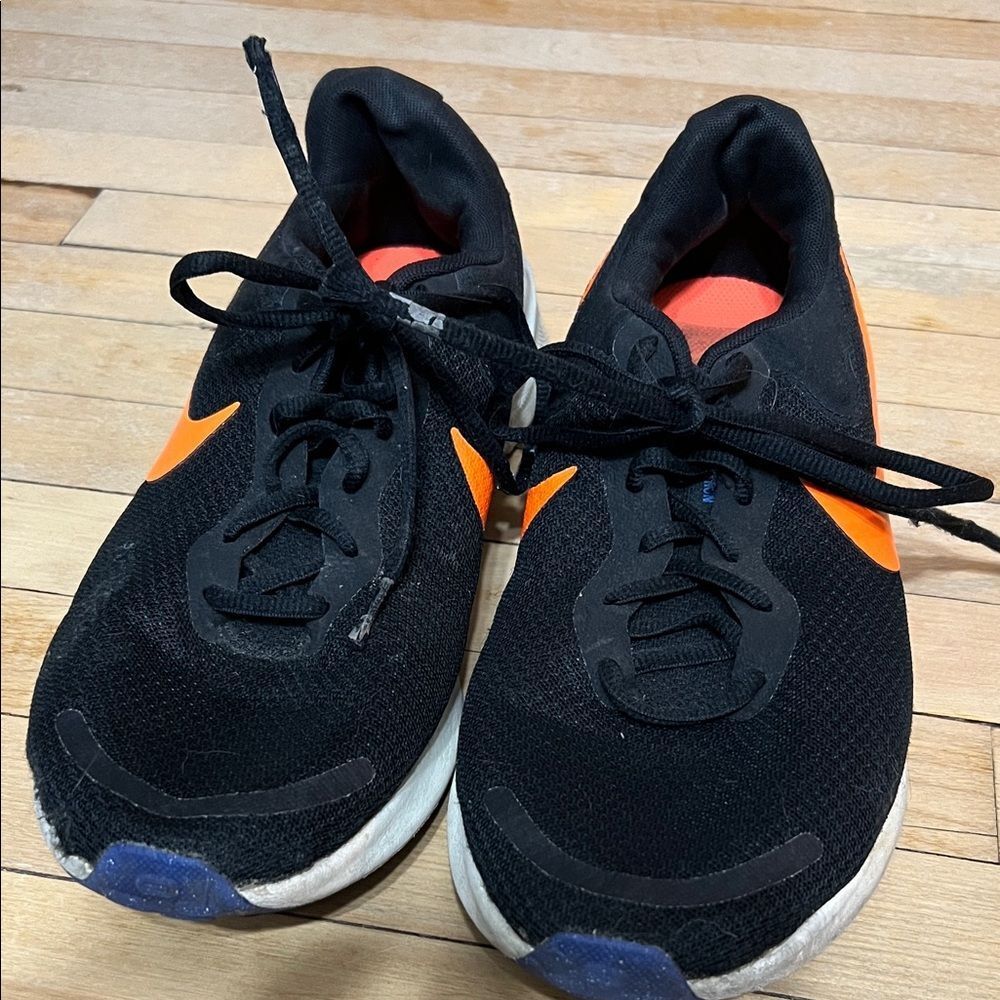 Nike Black and Orange Athletic Sneakers